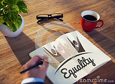 Equality Fairness Fundamental Rights Racist Discrimination Concept Stock Photo