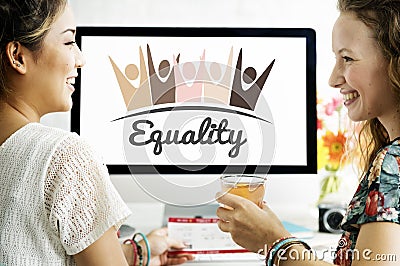 Equality Fairness Fundamental Rights Racist Discrimination Concept Stock Photo