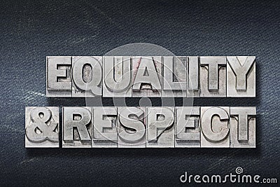 Equality and respect den Stock Photo