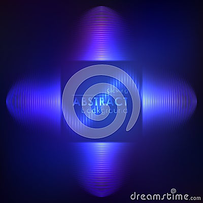 Equalizer blue wavy background Vector Illustration