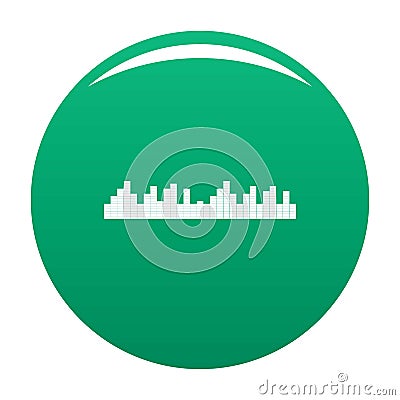 Equalizer frequency icon vector green Vector Illustration