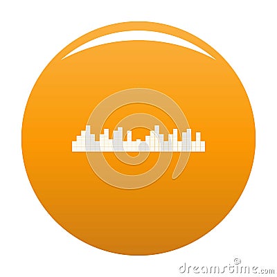 Equalizer frequency icon vector orange Vector Illustration