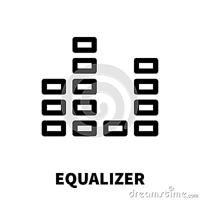 Equalizer icon or logo in modern line style. Vector Illustration