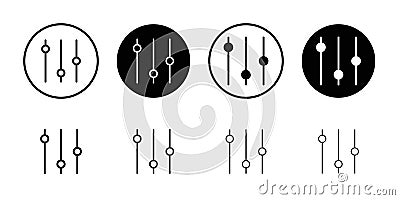Equalizer icon Outline vector for web ui Vector Illustration