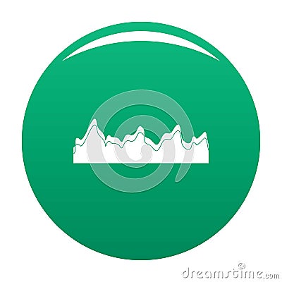 Equalizer song radio icon vector green Vector Illustration