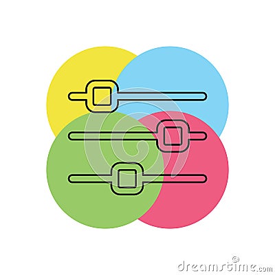 Equalizer vector icon Stock Photo