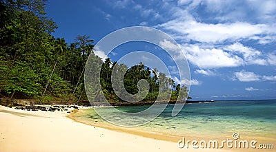 Equator Beach Stock Photo