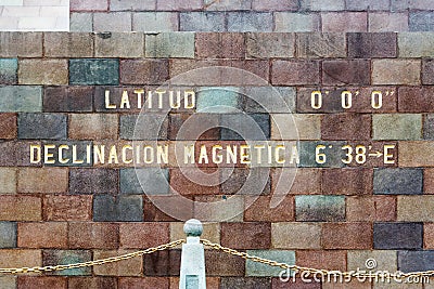 Equator Monument Latitude Stock Photo