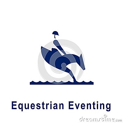 Equestrian Eventing pictogram, new sport icon Vector Illustration