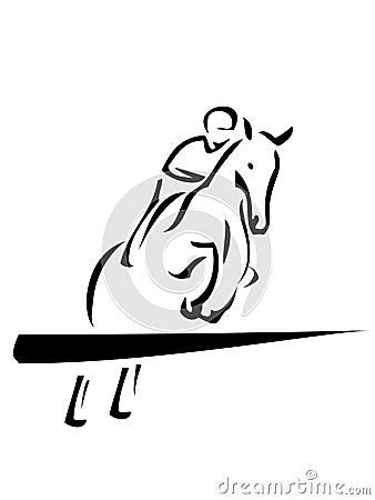 Equestrian Sport Vector Illustration