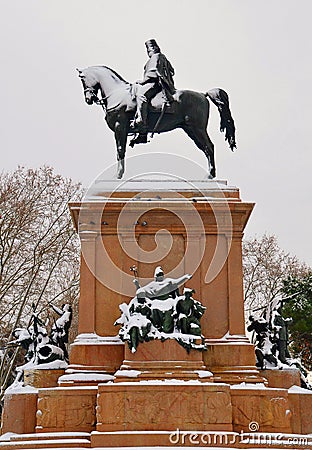 Statue of giuseppe garibaldi in rome Stock Photo