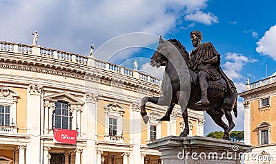 Equestrian Statue of Marcus Aurelius Editorial Stock Photo