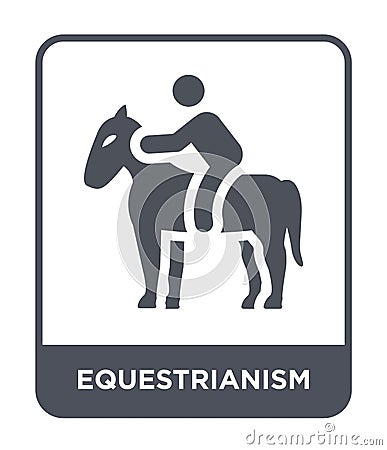 equestrianism icon in trendy design style. equestrianism icon isolated on white background. equestrianism vector icon simple and Vector Illustration