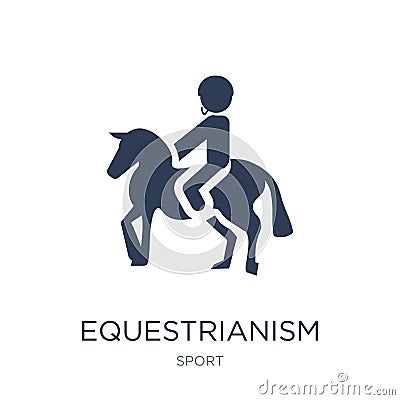 equestrianism icon. Trendy flat vector equestrianism icon on white background from sport collection Vector Illustration