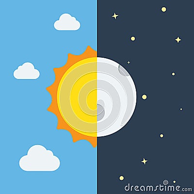 Equinox illustration. Vector Illustration