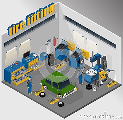 Equipment for automotive service. Vector Illustration