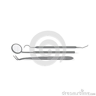 Equipment dental illustration vector on white background. Dental Vector Illustration