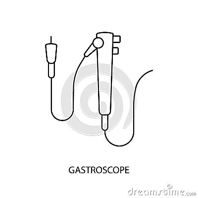 Equipment for endoscopy icon line in vector. Vector Illustration