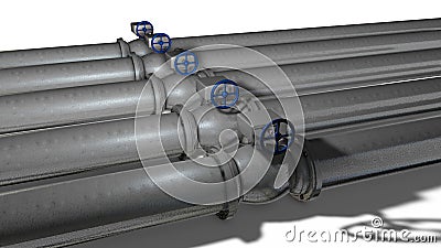 The equipment of gas pipelines Stock Photo