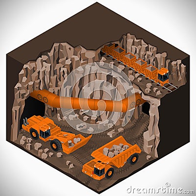 Equipment for high-mining industry. Vector Illustration