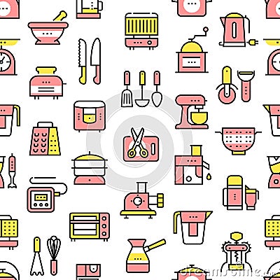 Equipment and kitchenware for cooking Vector Illustration