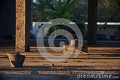 Equipment for labor for construction worker Stock Photo