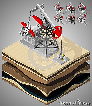 Equipment for oil and gas industry. Vector Illustration