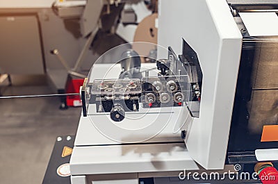 Equipment for the production of automotive wiring. Plant for the production of automotive parts Stock Photo