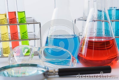 Equipment and science experiments Stock Photo