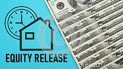 Equity release is shown using the text Stock Photo