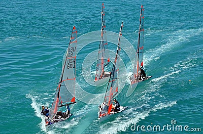 Bacardi Invitational Winter Series Small Sail Boats Editorial Stock Photo