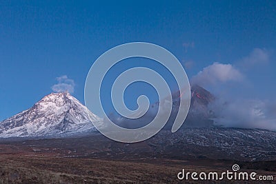 Kluchevskoy volcano Kamchatka Peninsula Stock Photo