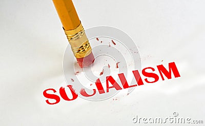 Erase away Socialism Stock Photo