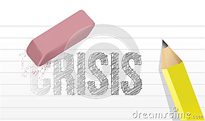 Erase crisis concept illustration design Cartoon Illustration