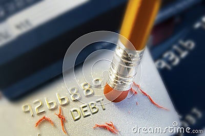 Erase debt Stock Photo