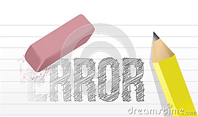 Erase errors concept illustration design Cartoon Illustration