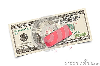 Erase Money Stock Photo