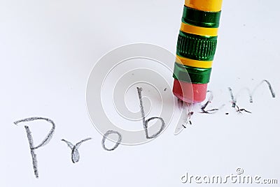 Erase problem Stock Photo