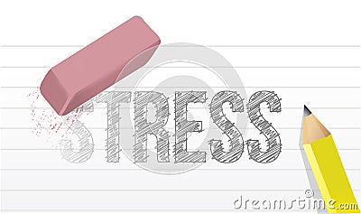 Erase stress concept illustration design Cartoon Illustration