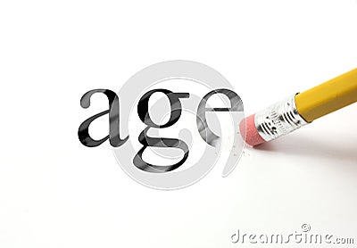 Erase your age Stock Photo