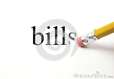 Erase your bills Stock Photo