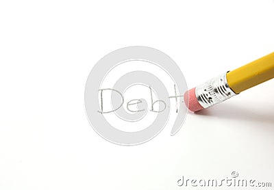 Erase your debt Stock Photo