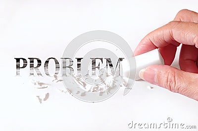 Erase your problem Stock Photo