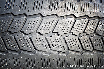 Erased automobile tires background. Stock Photo