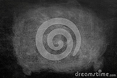 Erased chalk on black chalkboard background texture Stock Photo