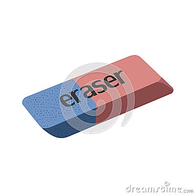 Eraser flat icon, education and school, rubber vector graphics, a colorful solid pattern on a white background, eps 10. Stock Photo