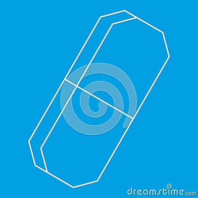 Eraser icon, outline style Vector Illustration