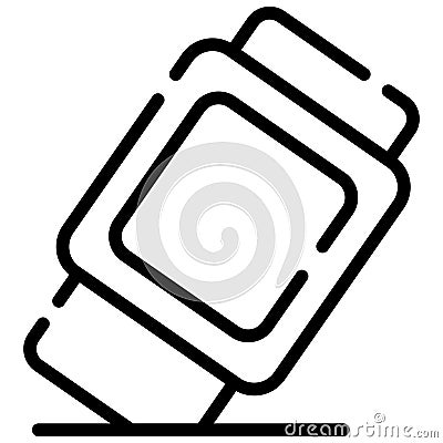 eraser line icon isolated Vector Illustration