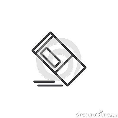 Eraser line icon Vector Illustration