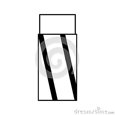 Eraser school supply icon Vector Illustration